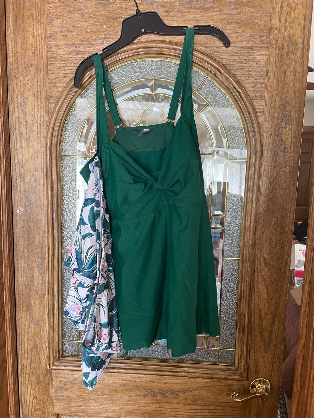 Forest Green Women's Swim Mini with Twist-Front Detail 2 pc swimsuit